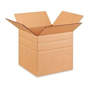 10"X10"X10"(8,6) 32 ECT Kraft Multi-Depth RSC Corrugated Box