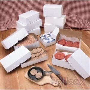 12"X7"X2-1/2" Lock Corner Sausage Patty Box