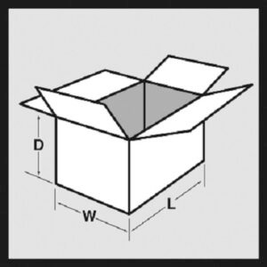 22"X6"X6" 32 ECT Kraft RSC Corrugated Box,140803