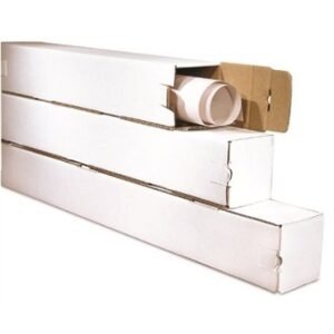 3"X3"X30" 32 ECT Oyster White Corrugated Square Tube,10126900