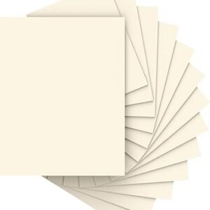 40 Sheets Cream Cardstock Paper 8.5 x 11, Ivory Cardstock Printer Paper 8.5x11, Off White Card Stock Paper 8.5 x 11, 200 GSM Construction Paper for DIY Cards, Greeting Cards, Wedding Invitations