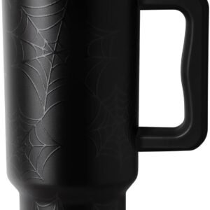 Simple Modern Halloween 40 oz Trek Tumbler with Handle and Straw Lid | Cup Holder Friendly Insulated Stainless Steel Travel Mug | Spiderwebs