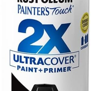 Rust-Oleum 334020 Painter's Touch 2X Ultra Cover Spray Paint, 12 oz, Flat Black