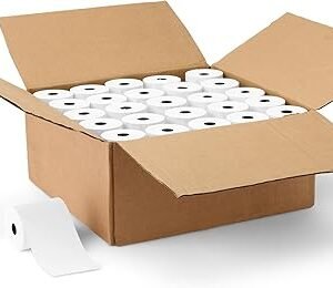 Amazon Basics Thermal Paper Receipt Rolls, 3 1/8" x 230', 50 rolls