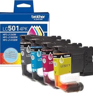 Brother Genuine LC5014PK 4-Pack (1 Each of) Standard Yield Black, Cyan, Magenta, and Yellow Ink Cartridges