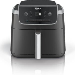 Ninja | Air Fryer | 5 QT Capacity | 5-in-1 Air Fry, Bake, Roast, Reheat, & Dehydrate | Air Crisp Technology | Nonstick Basket & Crisper Plate | Grey | AF142