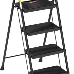 HBTower Step Ladder, Step Stool Foldable for Adults with Wide Anti-Slip Pedal, Lightweight 4 Step Ladders for Home