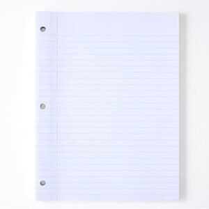 Amazon Basics Loose Leaf Paper, Wide Ruled Reinforced, 150 Sheets, 10.5" x 8", 1 pack, White