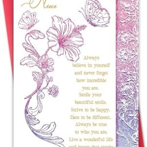 Niece Birthday Card, Unique Birthday Cards for Niece,Adult Gifts from Aunt