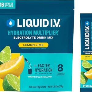 Liquid I.V.® Hydration Multiplier - Lemon Lime | Electrolyte Powder Drink Mix | 1 Pack (16 Servings)