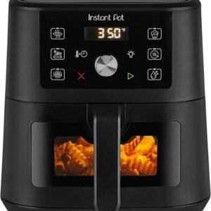 Instant Pot 4QT VORTEX 6-in-1 Mini Air Fryer, Air fry, Bake, Roast, Broil, Dehydrate or Reheat, Black, 4 Quarts