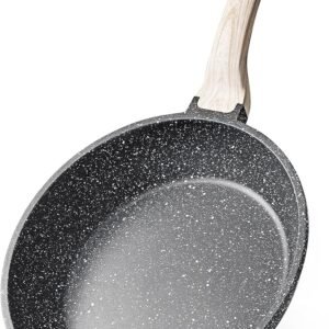 CAROTE Nonstick Frying Pan Skillet,Non Stick Granite Fry Pan Egg Pan Omelet Pans, Stone Cookware Chef's Pan, PFOA Free,Induction Compatible(Classic Granite, 8-Inch)