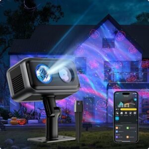 Govee Outdoor Projector Light, Upgraded Aurora Star Projector with 16 RGB Patterns, 50+ Scene Modes for Indoor & Outdoor Holiday Decor, Works with Alexa, Google, Matter, IP65 Waterproof